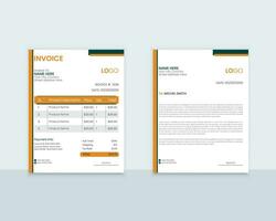 Print invoice design template vector