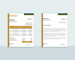 Print invoice design template vector