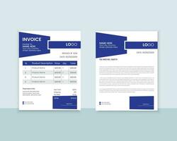 Print invoice design template vector