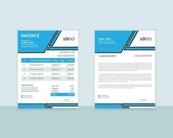 Print invoice design template vector