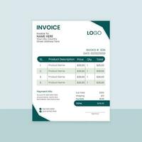 Print invoice design template vector