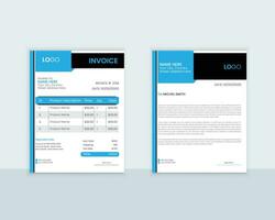 Print invoice design template vector