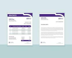 Print invoice design template vector