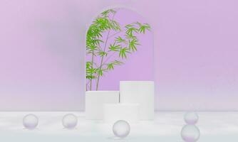 3d Mock up, tree and product presentation. 3D rendering. photo