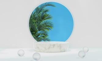 3d Mock up, tree and product presentation. 3D rendering. photo
