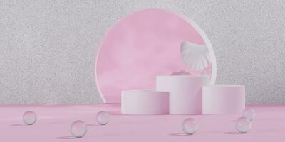 3d Mock up, tree and product presentation. 3D rendering. photo