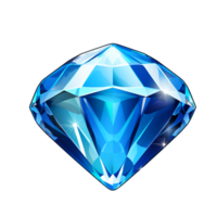 Beautiful cyan blue color diamond stone Ai Generative png