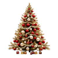 Christmas fir tree with snow Ai Generative png