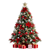 Christmas fir tree with snowball Ai Generative png