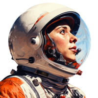 fechar acima do a astronauta ai generativo png