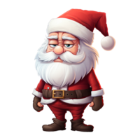 Papa Noel claus en dibujos animados estilo ai generativo png