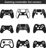 Gaming controller vector Concept on White Background, game controller vector free, Video game console icons