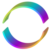 cercles cadres avec arc en ciel couleurs png