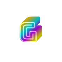 Colorful 3d letter png