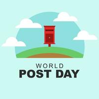 World Post Day is celebrated every year on October 9. Vector illustration