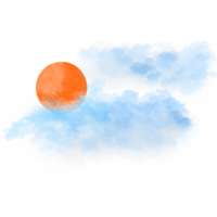 sol con nube png