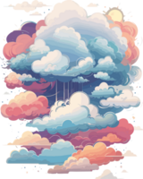 nuage pastel dans le ciel ai génératif png