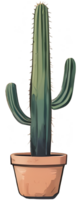 Dornen und blüht ein näher aussehen beim Wüste Kaktus ai generativ png