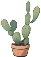 Thorns and Blooms A Closer Look at Desert Cactus AI Generative png