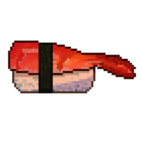 japansk sushi räka pixel konst png