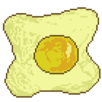 fritte pollo uovo pixel arte png