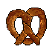 francês saboroso pretzel pão pixel arte png