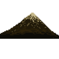 snowy mountain pixel illustration png