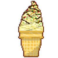 pixelado vainilla sabroso hielo crema png