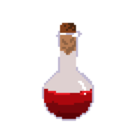 vermelho poção jogos item pixel ilustração png