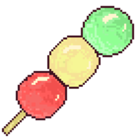 japonês doce dango pixel arte png