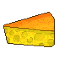 yellow cheese pixel art illustration png