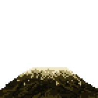 snowy mountain pixel illustration png