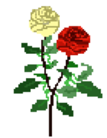 ziemlich rot Rose Pixel Illustration png