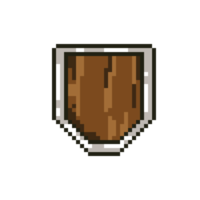 Metall Holz Schild Ausrüstung Pixel Illustration png