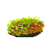 verde saudável salada pixel arte png