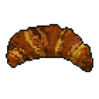 french croissant delicious pixel illustration png