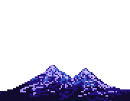 Nevado montanha pixel ilustração png