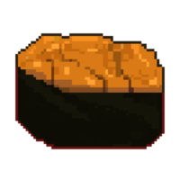 japanese sushi sea urchin pixelated png