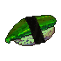 japanese sushi avocado pixel art png