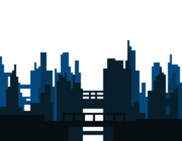 brillant paysage urbain à nuit pixel illustration png