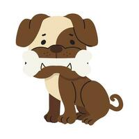 Cute doodle french bulldog cartoon vector