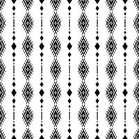 Tribal background design with abstract ethnic stripe. Seamless border pattern. Folk ornament style design for textile template. Black and white color. vector