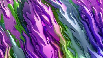 Abstract Liquid Wavy Background, Multicolor Holographic Animation, Generative AI video