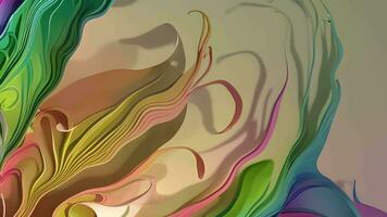 Abstract Liquid Wavy Background, Multicolor Holographic Animation, Generative AI video