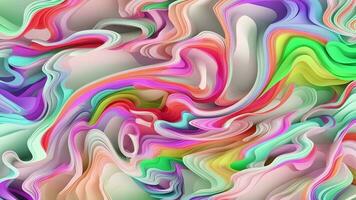 Abstract Liquid Wavy Background, Multicolor Holographic Animation, Generative AI video