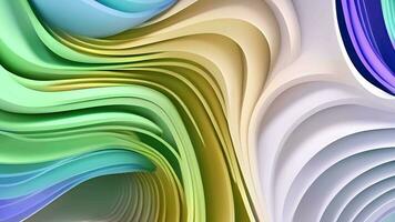 Abstract Liquid Wavy Background, Multicolor Holographic Animation, Generative AI video