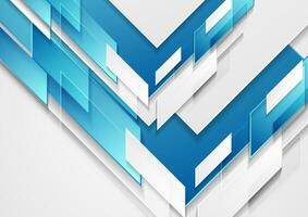 Blue grey geometric tech abstract background vector