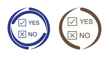 Yes No Option Vector Icon