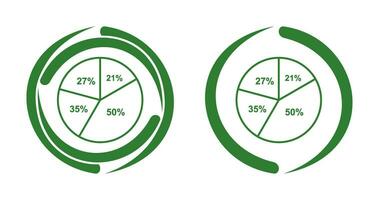 icono de vector de gráfico circular