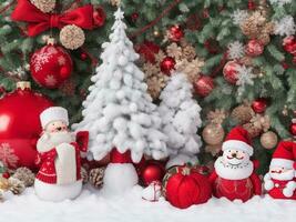 Merry christmas Festive Christmas Decorations Holiday Winter Background AI Generated photo